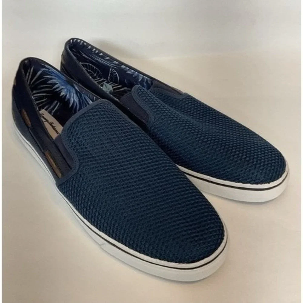 Tommy Bahama Blue Slip On Mesh Canvas Beach Casual Sneakers Men 14D China Fabric